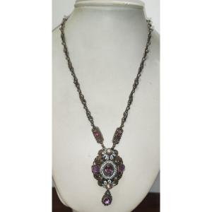 Collier ancien en argent austro-hongrois