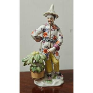 Meissen Porcelain Figurine "japanese Man With A Vase"