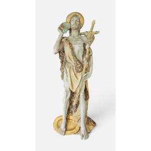 Sculpture de saint Jean-Baptiste par le professeur Eugenio Pattarino, Florence