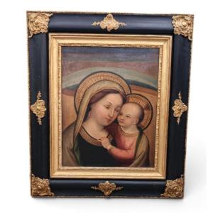 Tableau ancien du XIXe siècle, Madonna del Buon Consiglio di Genazzano