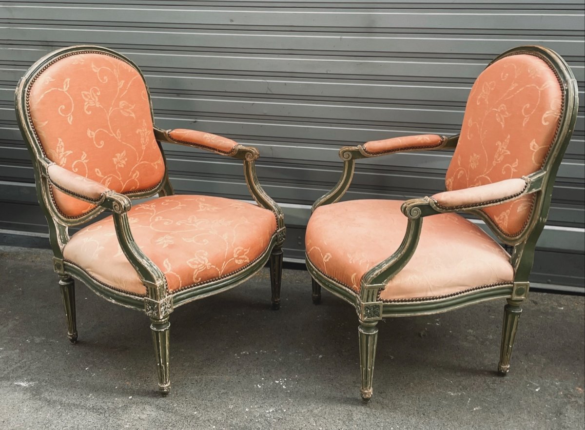 Pair Of Louis XVI Style Armchairs