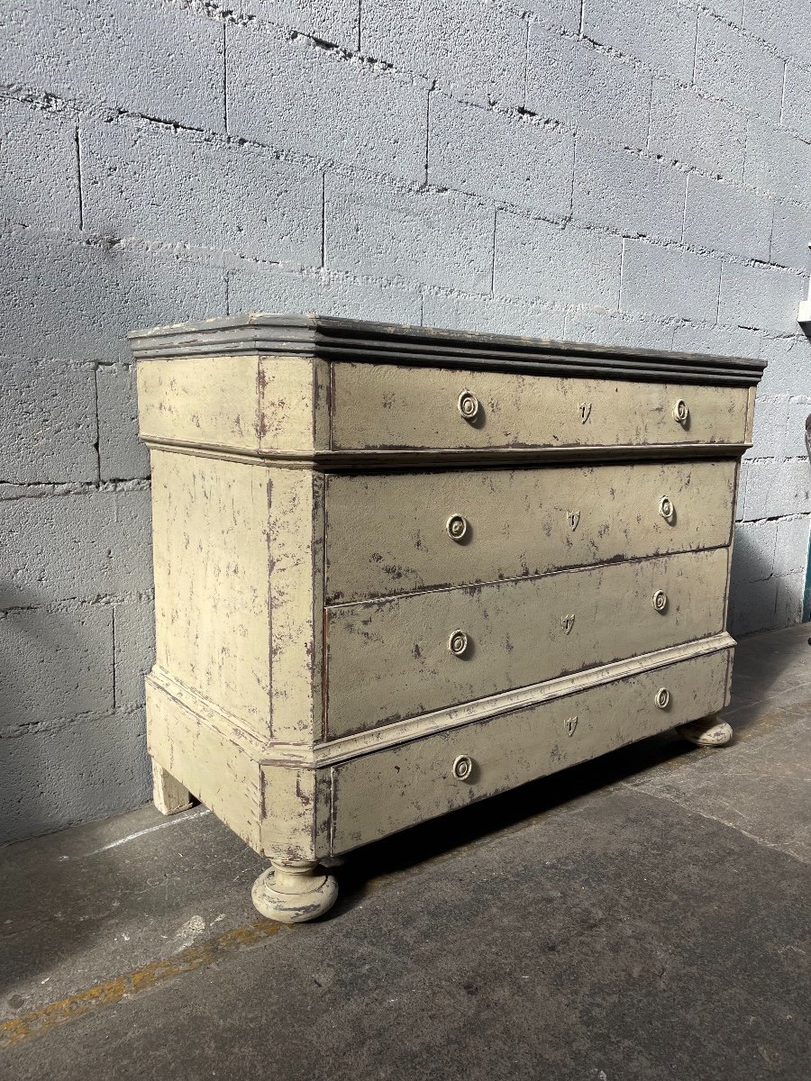Patinated Chest Of Drawers-photo-2