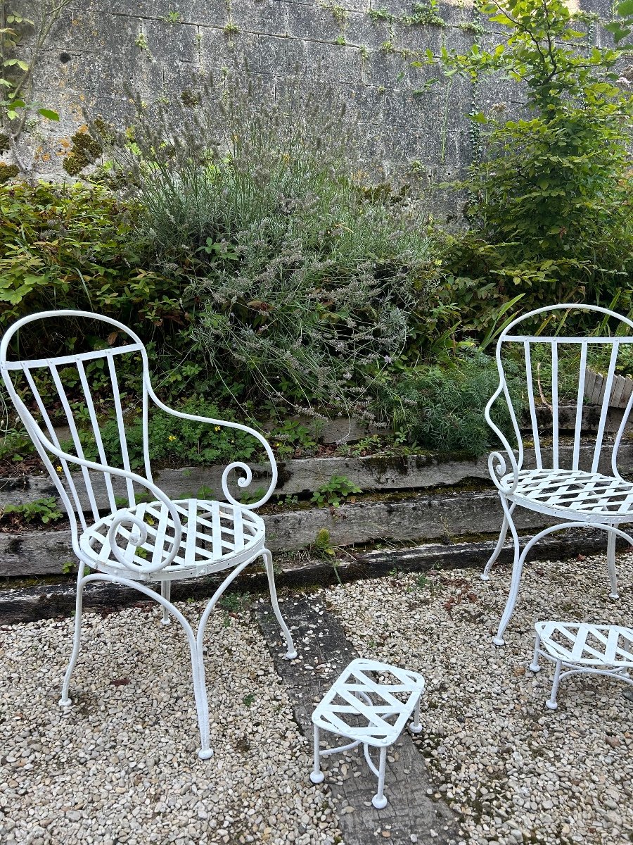 Pair Of Garden Armchairs -photo-2