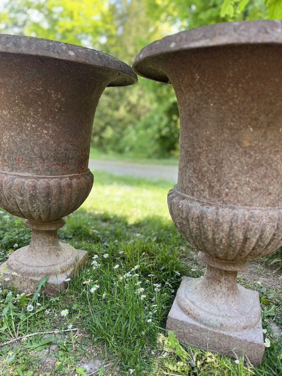 Large Paire De Vases Médicis-photo-2
