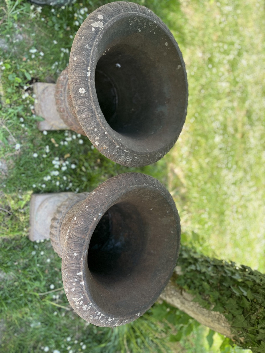 Large Paire De Vases Médicis-photo-4