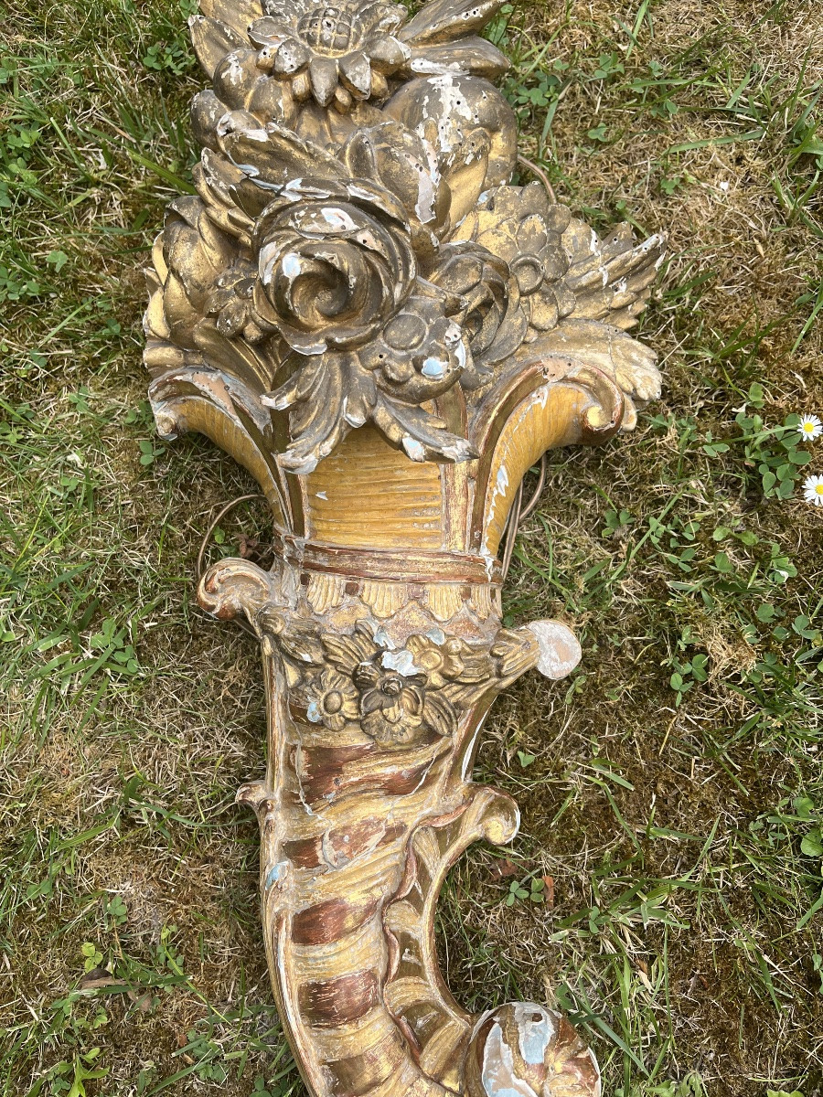 Applique en bois doré -photo-3