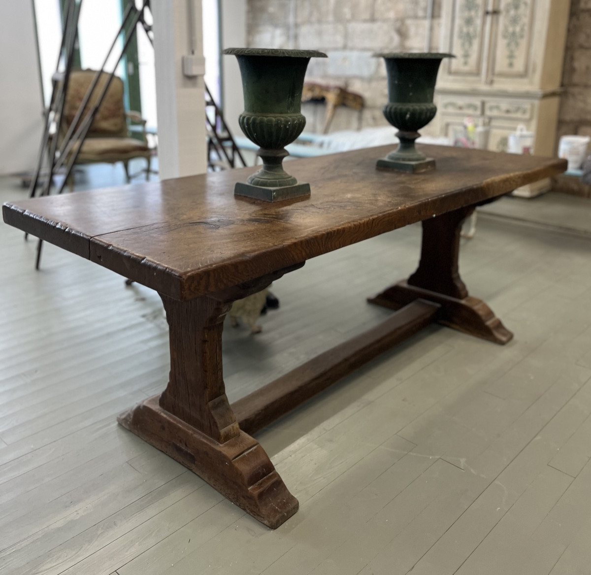 Table de ferme en chêne 