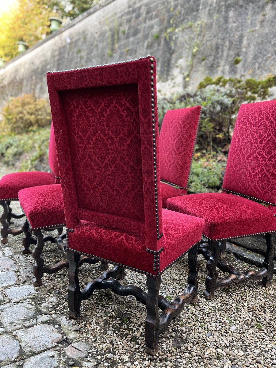 Set Of 6 Louis XIII Chairs-photo-3