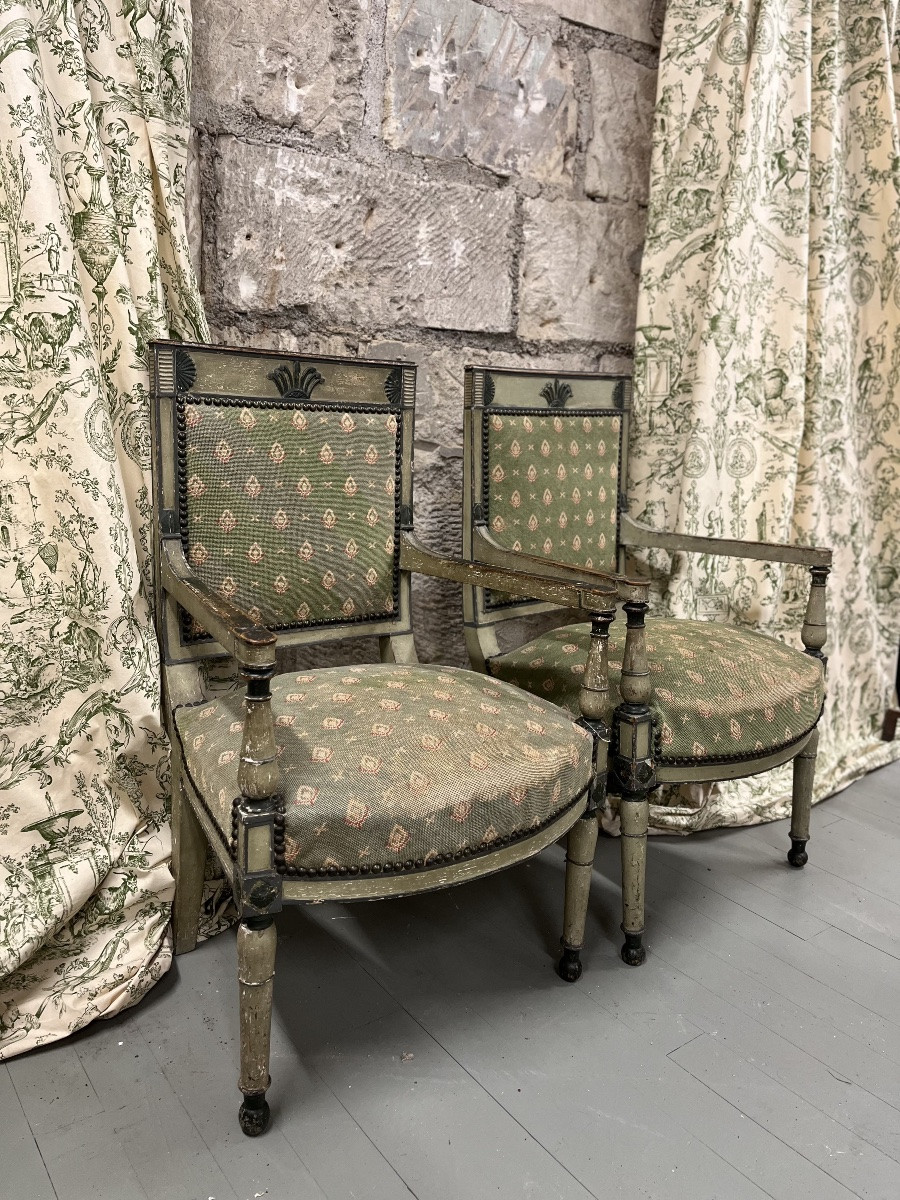 Suite de 4 fauteuils d’époque directoire -photo-2
