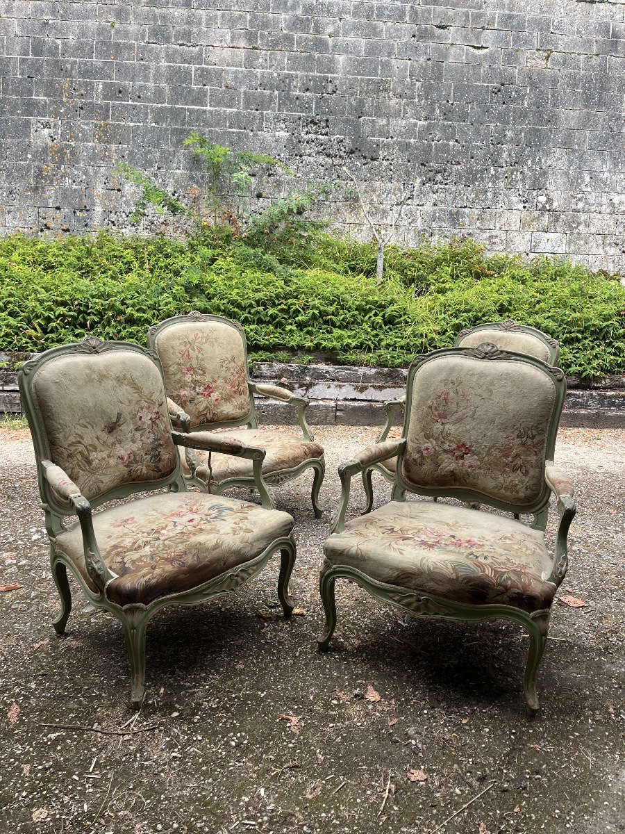 Set Of 4 Armchairs -photo-2