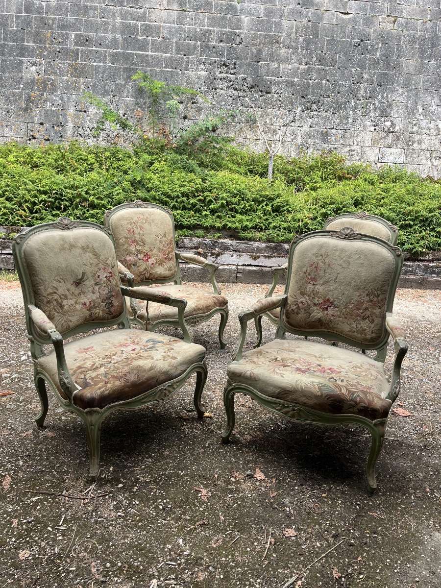 Set Of 4 Armchairs -photo-3
