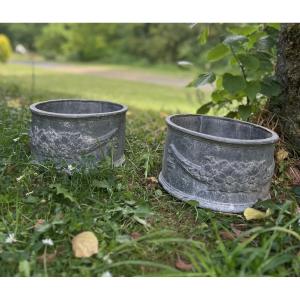 Paire de jardinières en plomb 