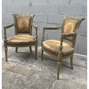 Pair Of Armchairs - Directory 