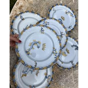 6 assiettes - Émile Gallé