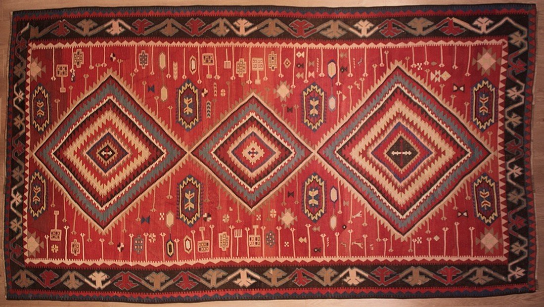 Kilim Karabagh Caucase 345 x 185 cm-photo-2