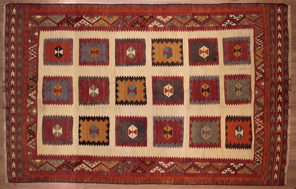 Kilim Gashghaï Kashkuli Iran 270 x 170 cm-photo-2