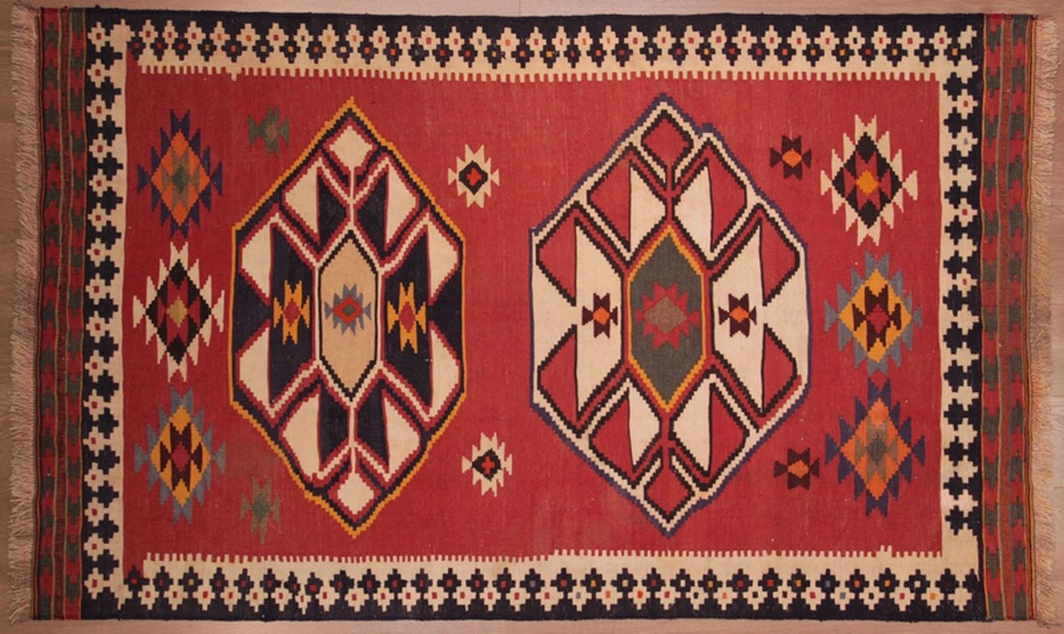 Kilim Gashghaï Kashkuli Iran 206 X 125 Cm-photo-2
