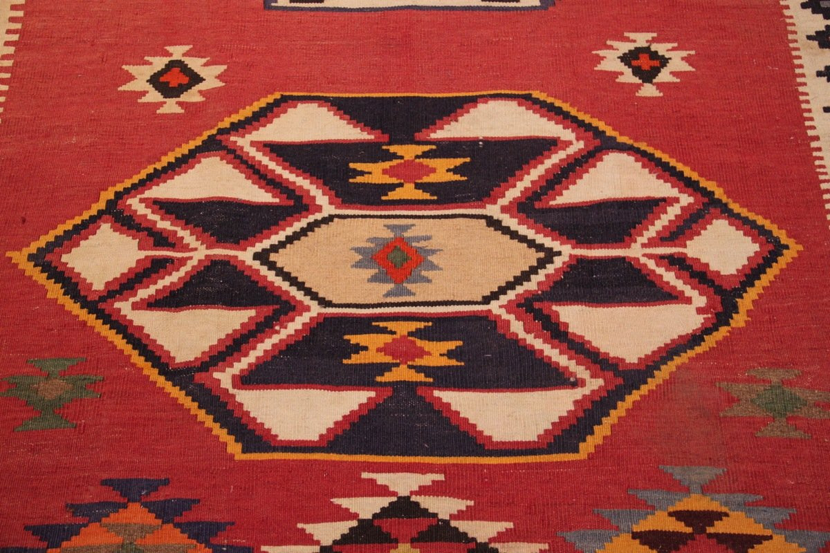 Kilim Gashghaï Kashkuli Iran 206 X 125 Cm-photo-4