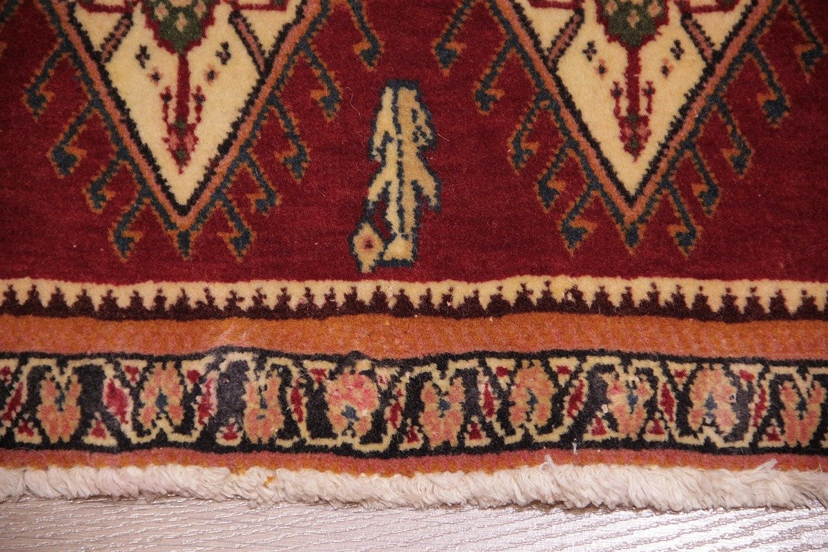 Paire de tapis Gashghaï Kashkuli Iran 62 x 62 cm / 63 x 64 cm-photo-2