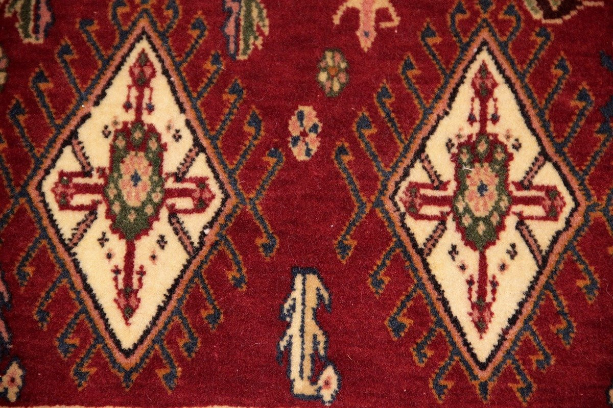 Paire de tapis Gashghaï Kashkuli Iran 62 x 62 cm / 63 x 64 cm-photo-4
