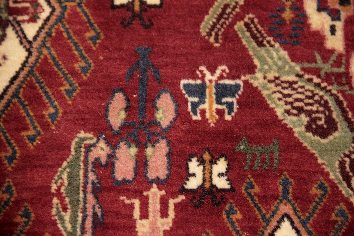 Paire de tapis Gashghaï Kashkuli Iran 62 x 62 cm / 63 x 64 cm-photo-1