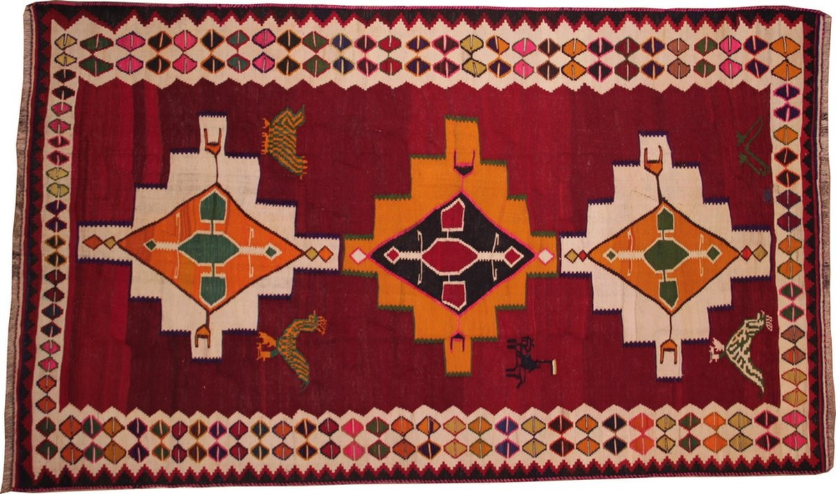 Kilim Gashghaï Kashkuli Iran 250 X 148 Cm-photo-2
