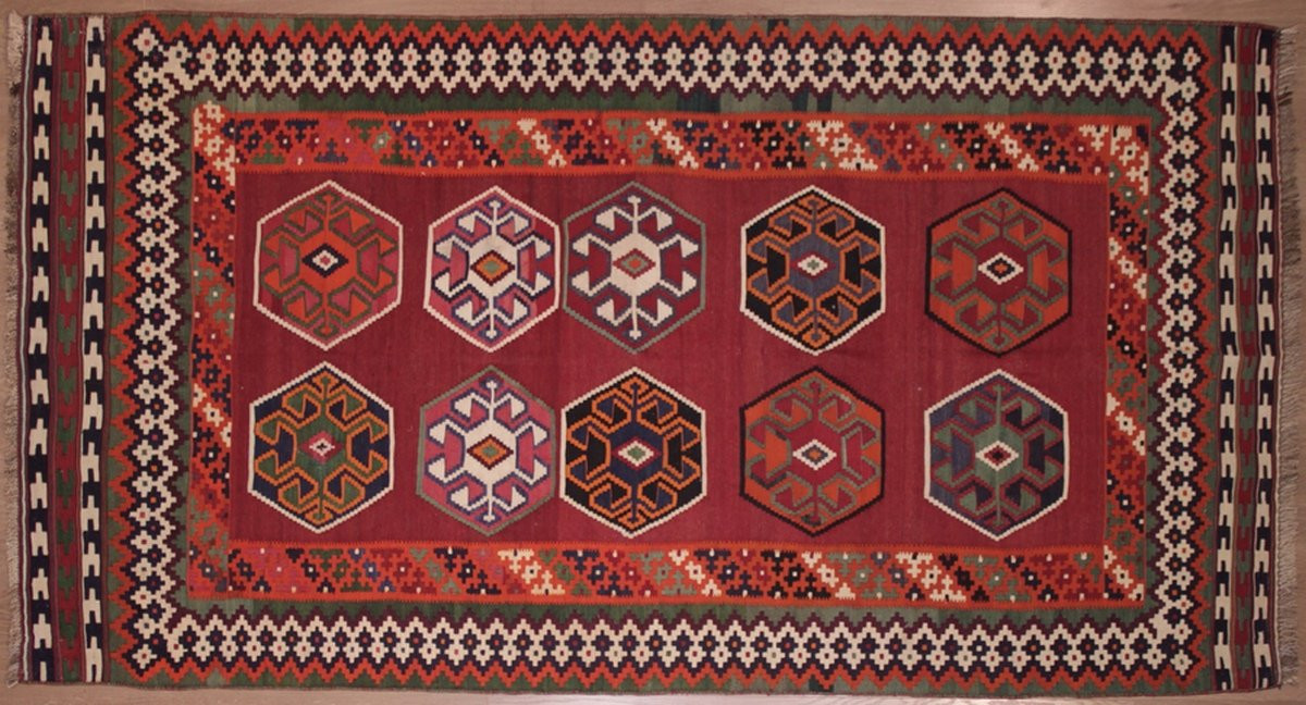 Kilim Gashghaï Kashkuli Iran 250 x 133 cm-photo-2