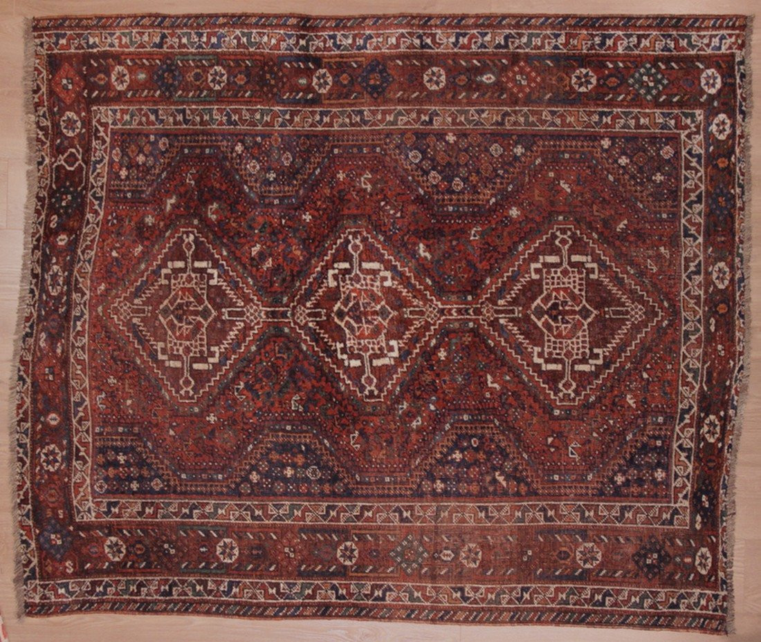 Carpet Shiraz Gashghaï Iran 190 X 160 Cm-photo-2