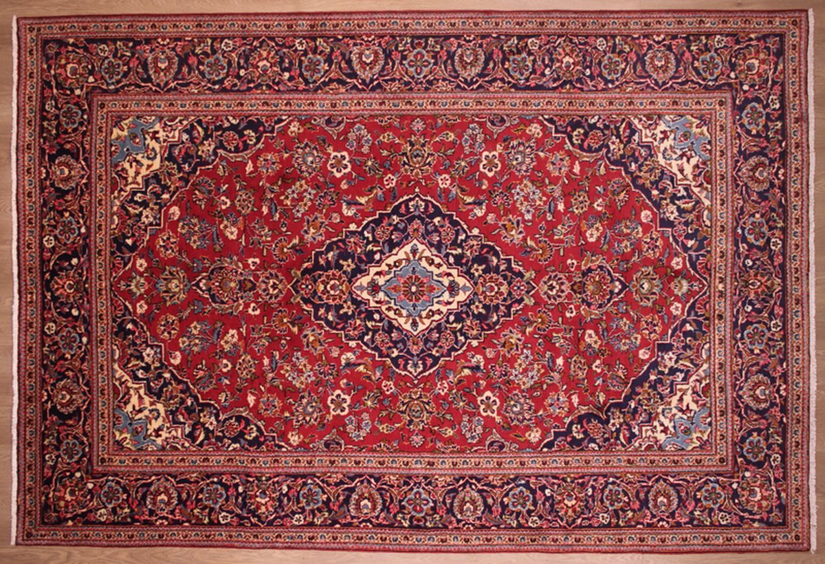 Iranian Kashan Rug, 296 X 200 Cm-photo-2