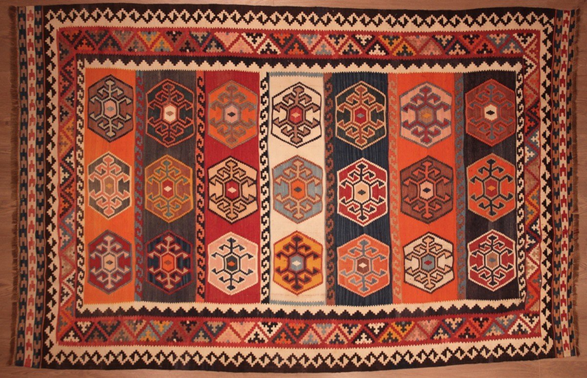 Kilim Gasghai Kashkuli Iran 255 X 170 Cm-photo-2