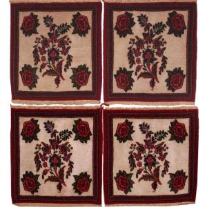 Four Iranian Rugs, 45 X 47 Cm