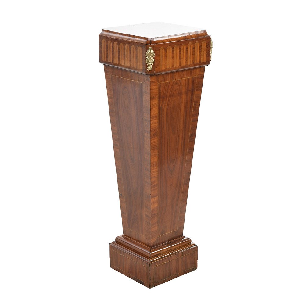 Art Deco Style Column In Marquetry-photo-3