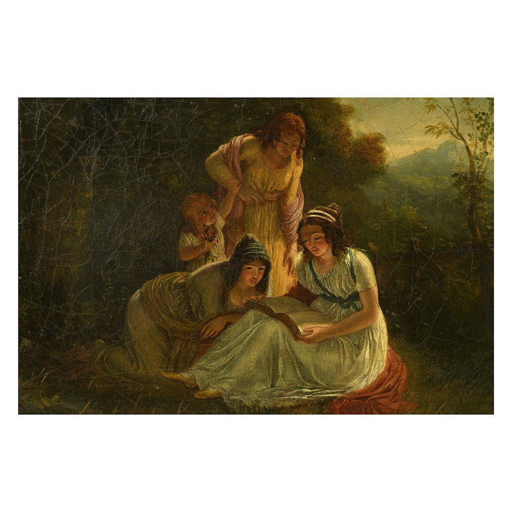 "reading In The Woods" From The End Of The 18th Century-photo-3