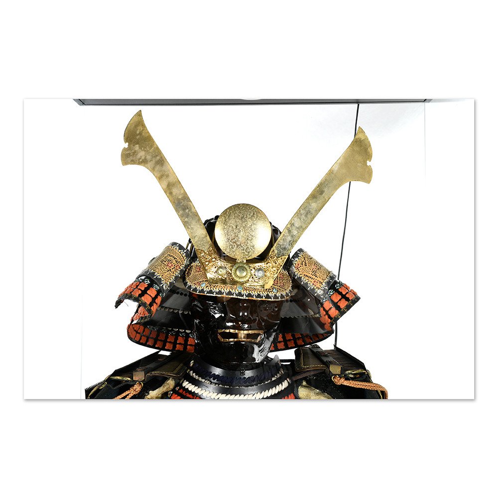 19th Century Samurai Armor In Its Custom Showcase-photo-3