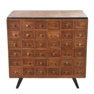 Double Sided Apothecary Cabinet With 72 Drawers