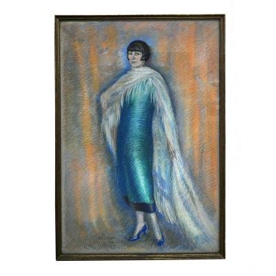 Pastel Under Glass Signed Van Caulaert