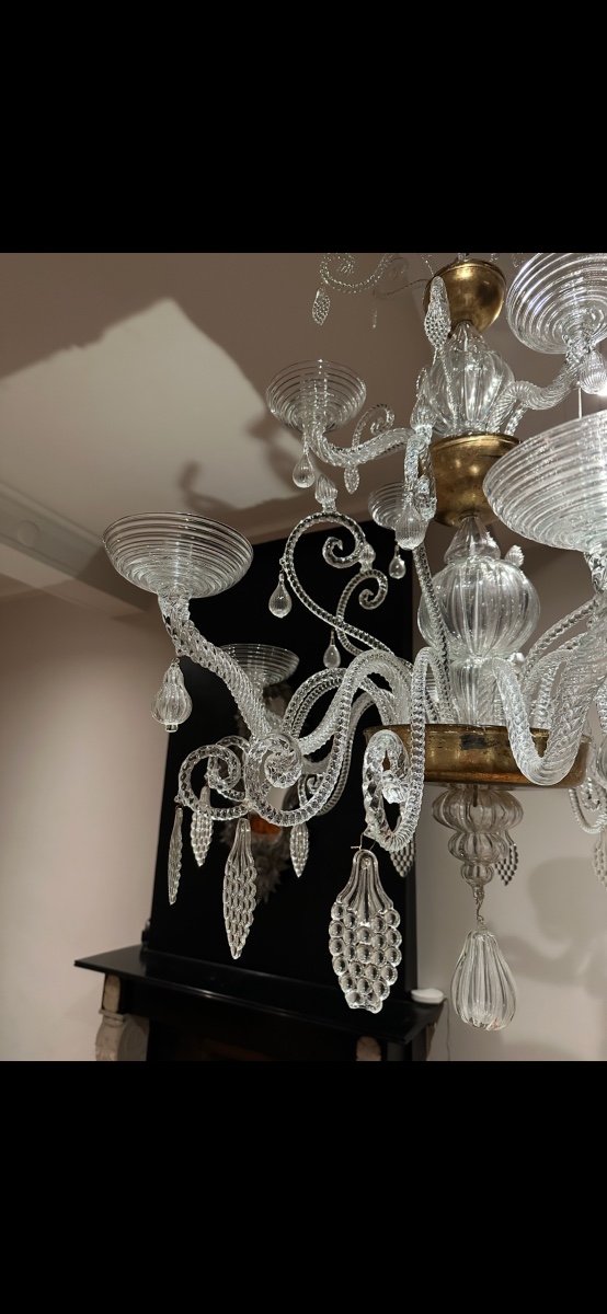 Grand Lustre en Verre Liégeois -photo-3