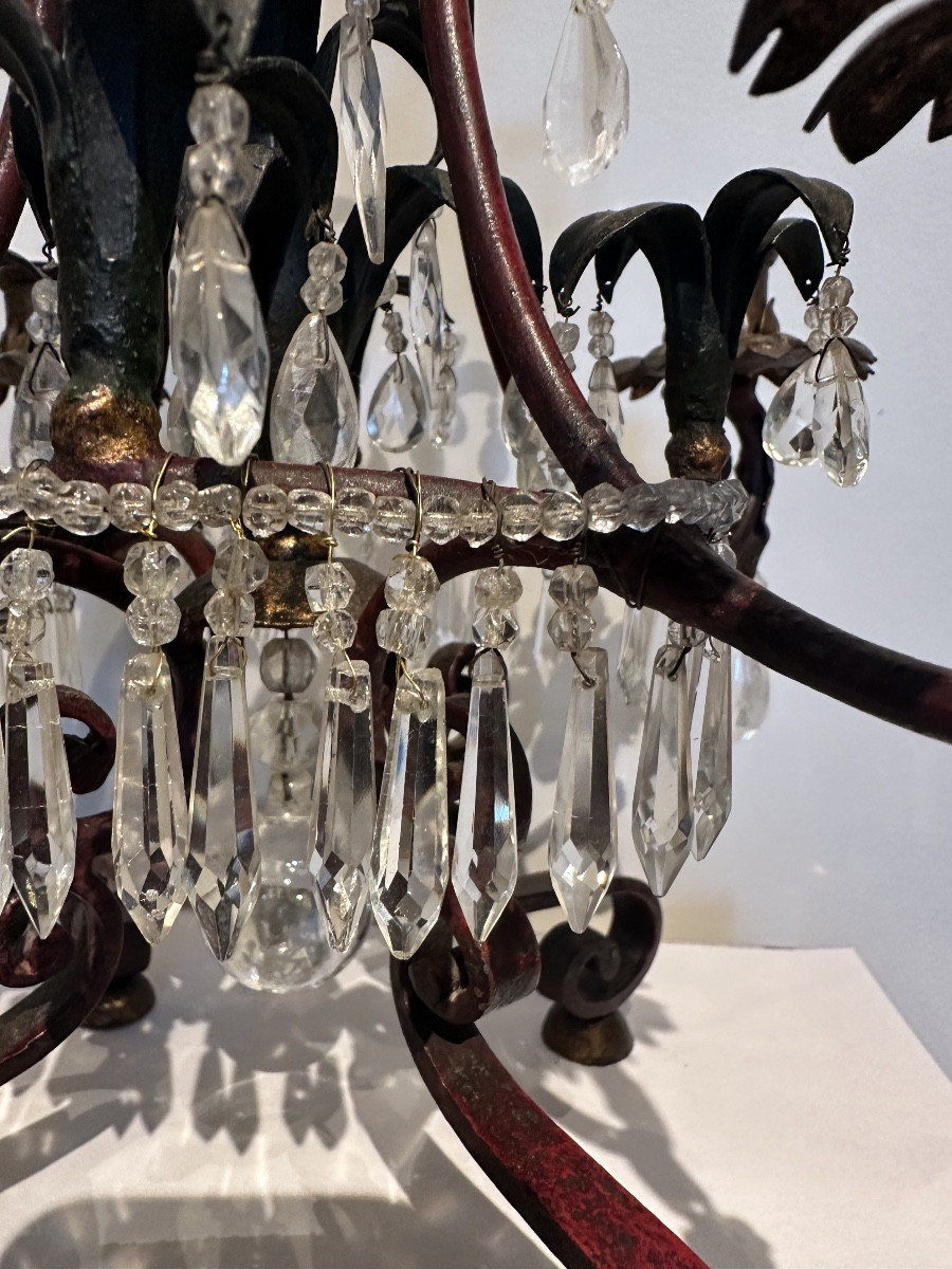Rock Crystal And Glass Candelabra Attributed To Baguès-photo-4