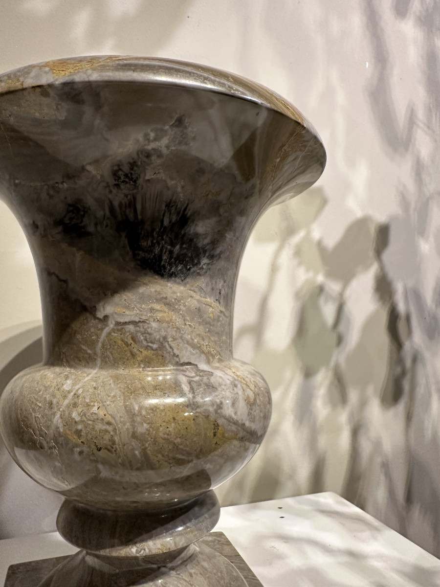 Vase Medici en Marbre XIXe-photo-3