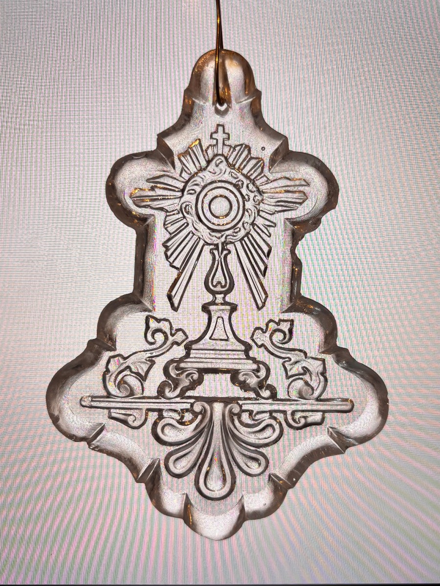 Lot de 3 plaquettes de lustre avec monstrance-photo-1