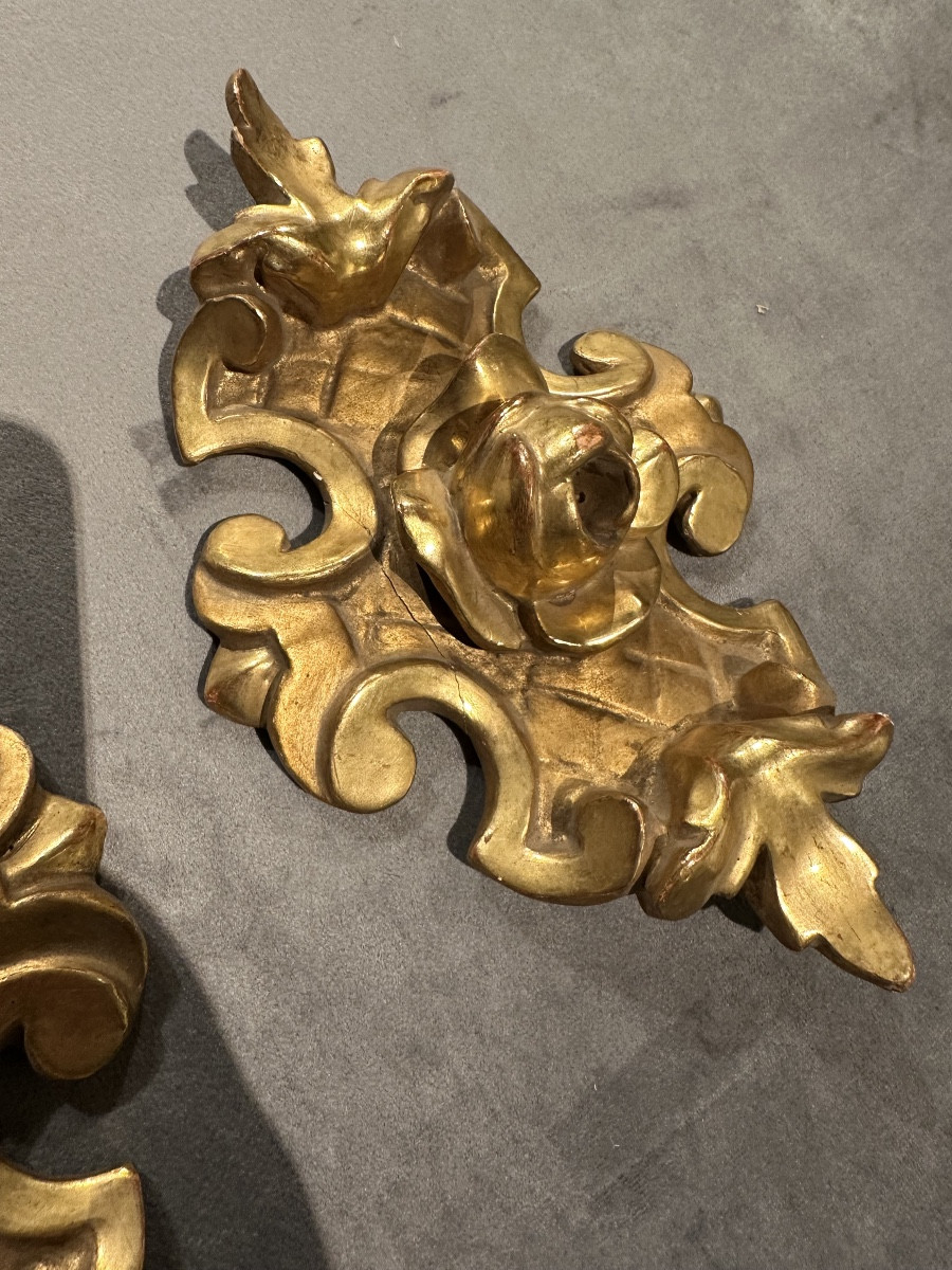 Pair Of 19th-century Giltwood Elements-photo-4