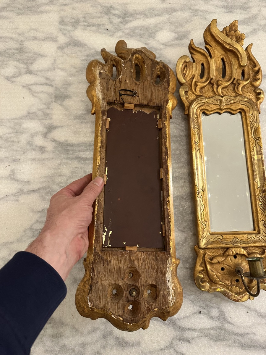 Paire de Miroirs, appliques Suedoise-photo-1