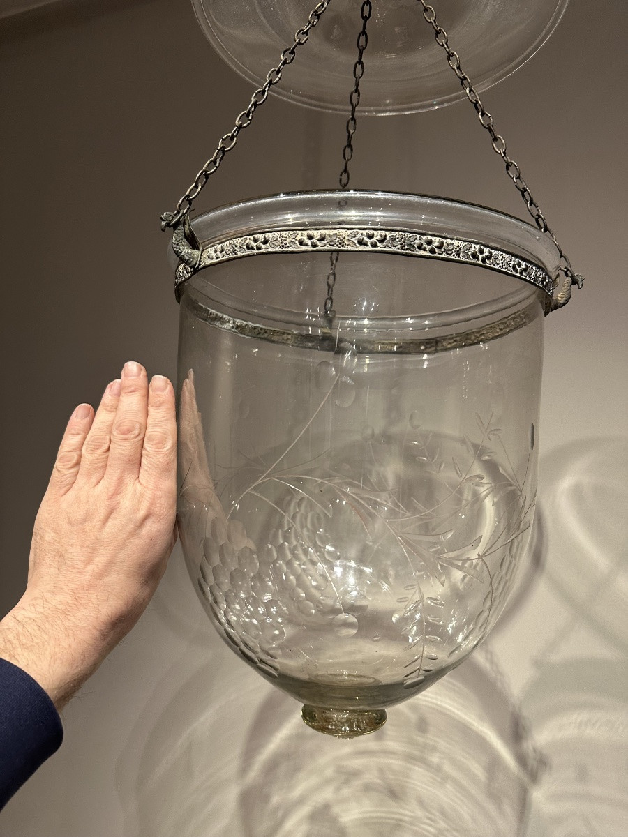 Large 19th Century Glass Lantern-photo-3