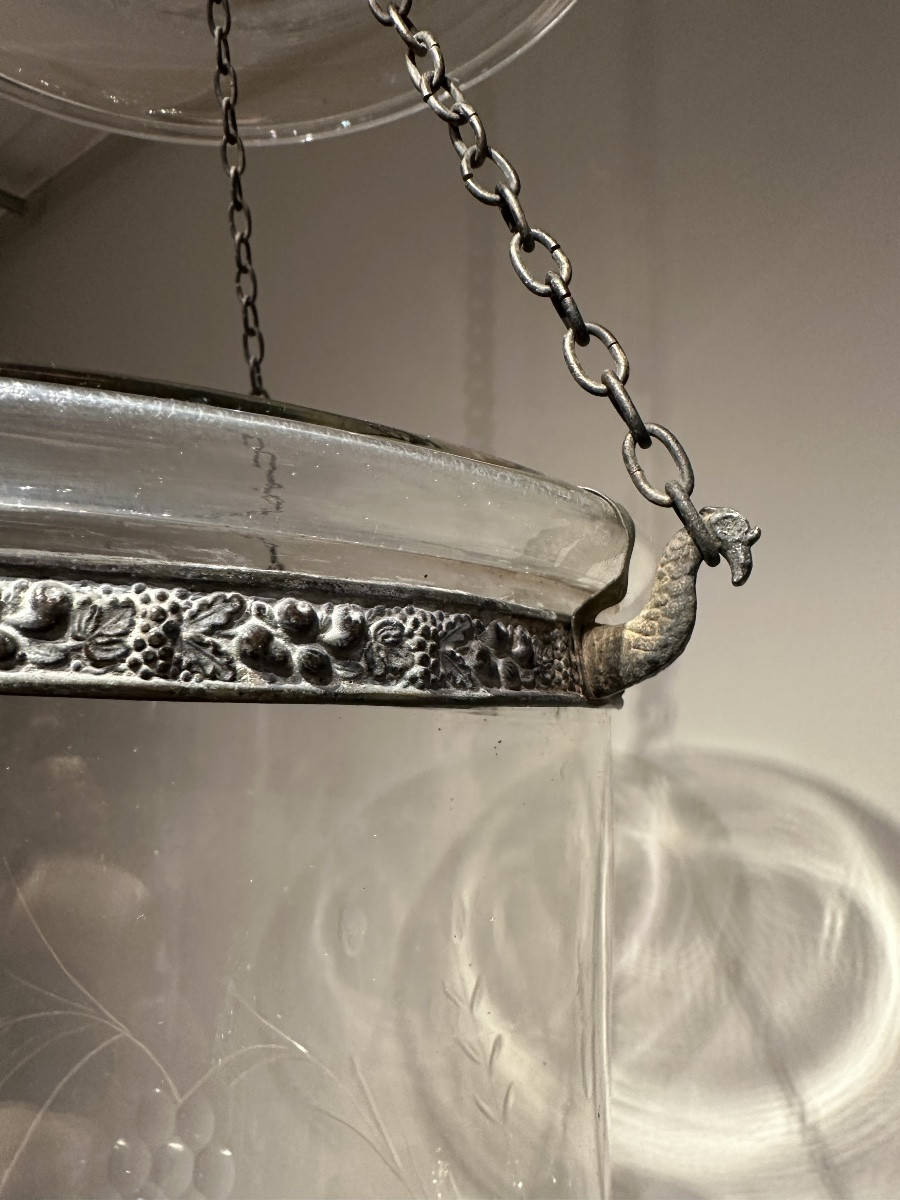 Large 19th Century Glass Lantern-photo-4
