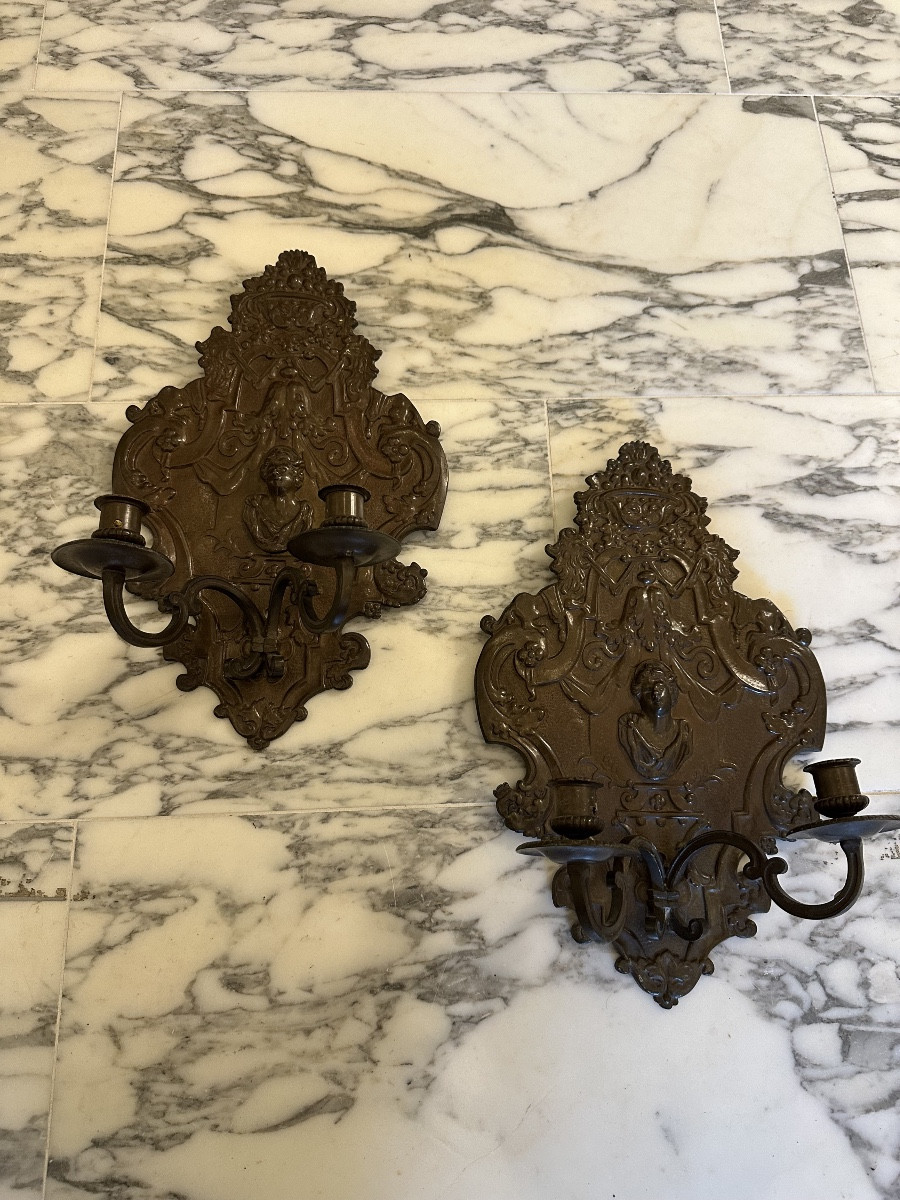 Pair Regency-style Wall Lights