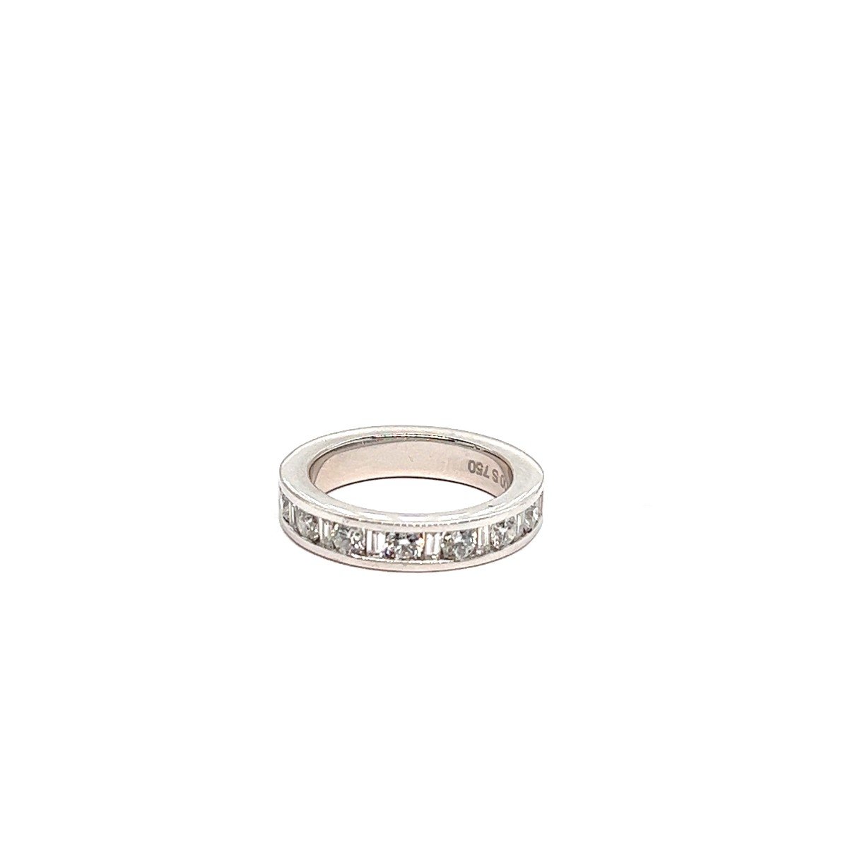 Bague de Fiançailles Diamants Carats Or Blanc 18 Carats-photo-3