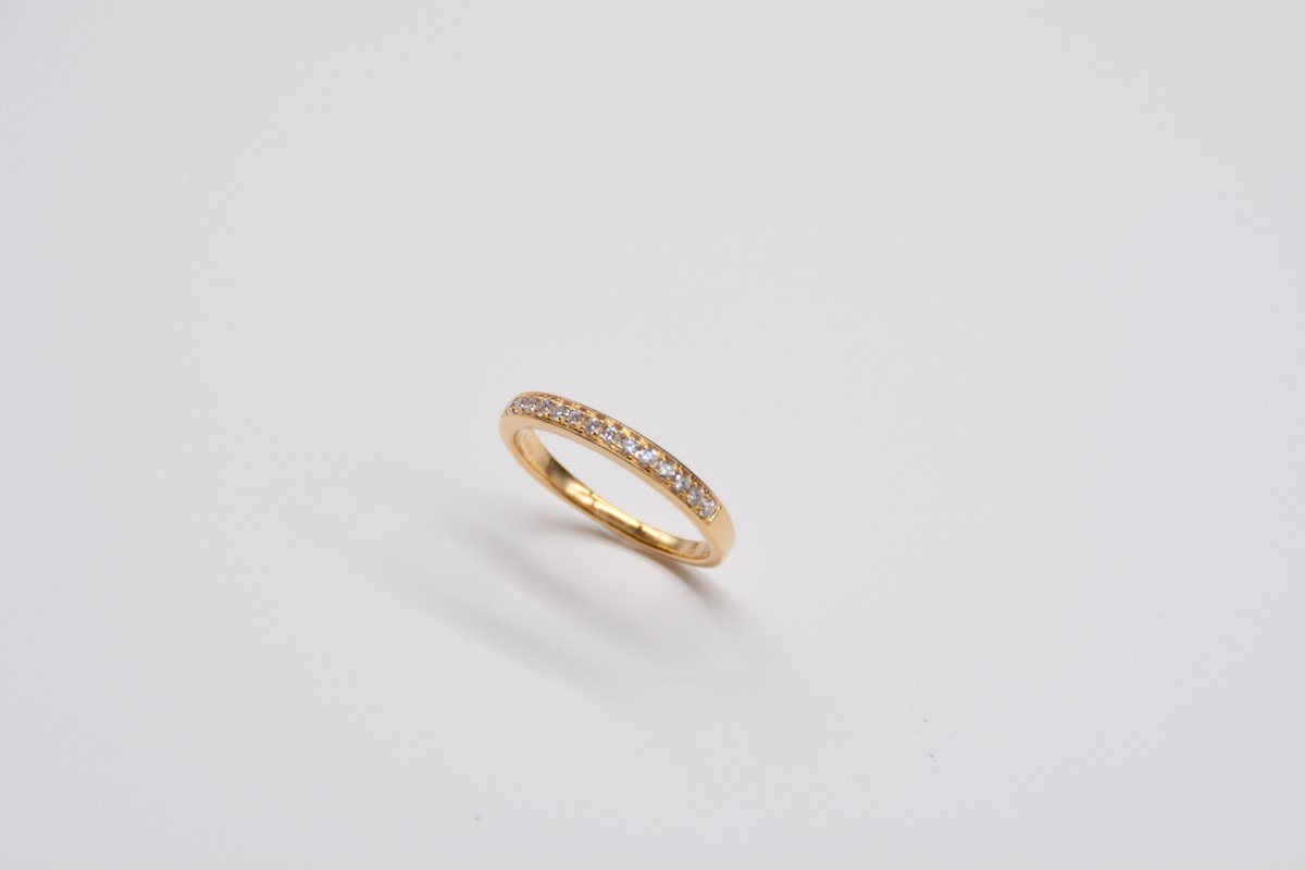 Bague De Mariage Diamants Or Jaune-photo-3