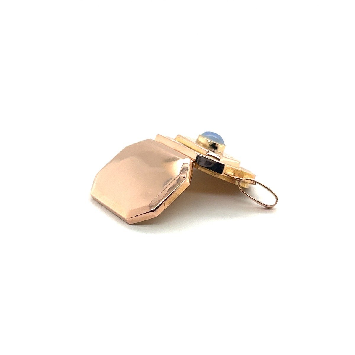 Médaillon Pendentif Porte Photo En Or Jaune 18 Carats-photo-2