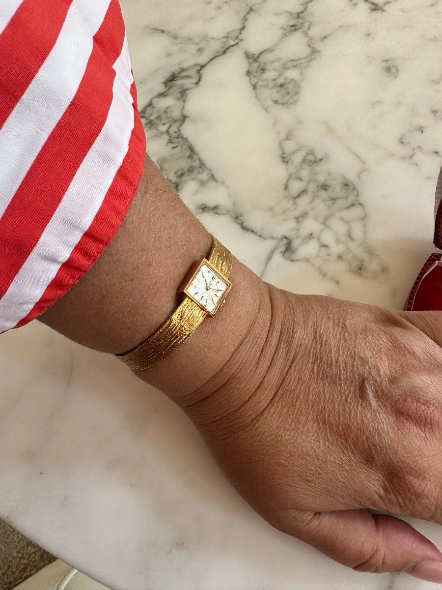 Lip Vintage Women Watch Off White Dial Yellow Gold 18 Karat-photo-3