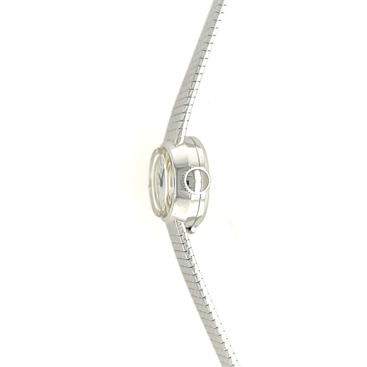 Montre Femme Uti Vintage Cadran Blanc Cassé Or Blanc 18 Carats-photo-3